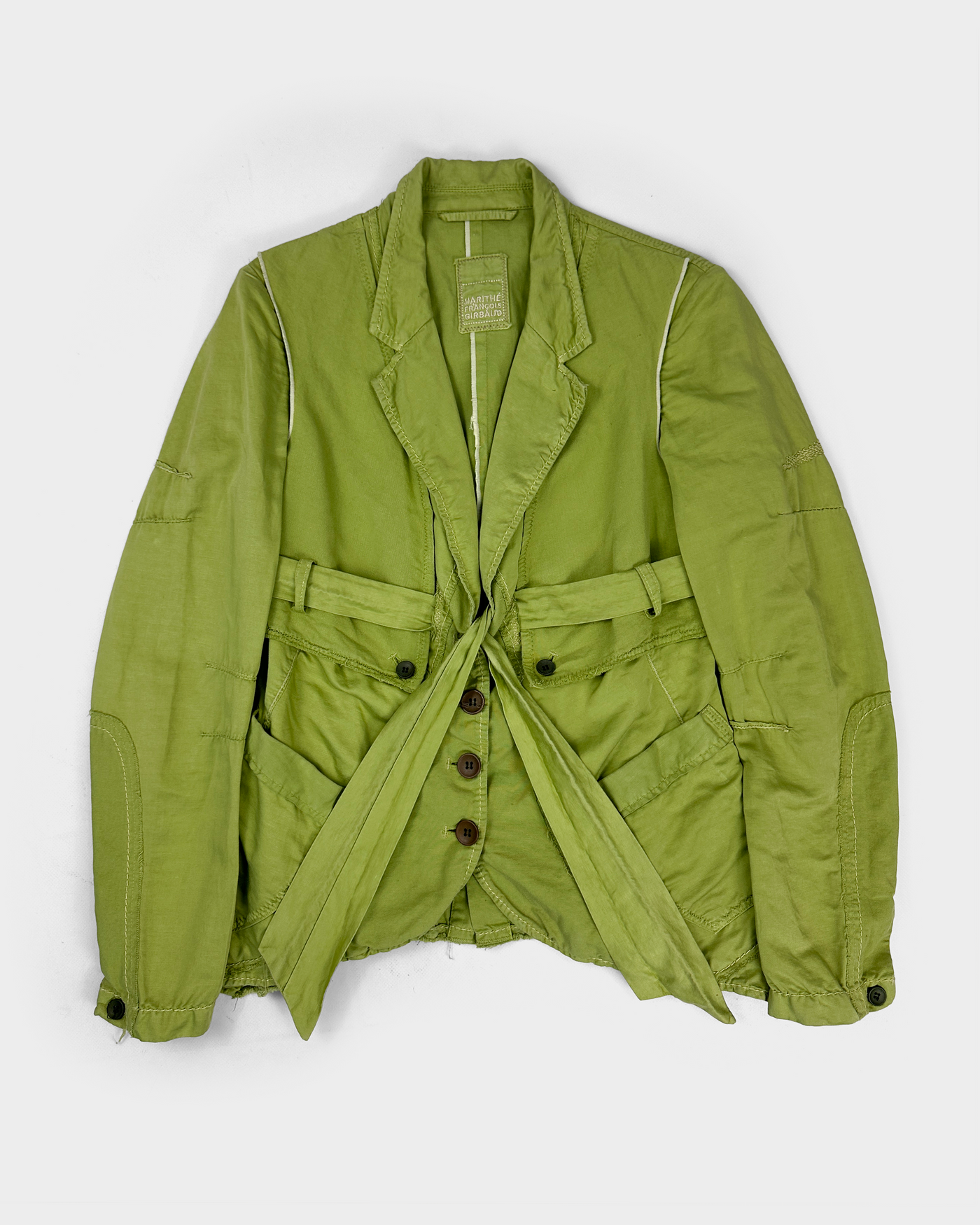 Marithé Francois Girbaud Green Utility Blazer 2000's