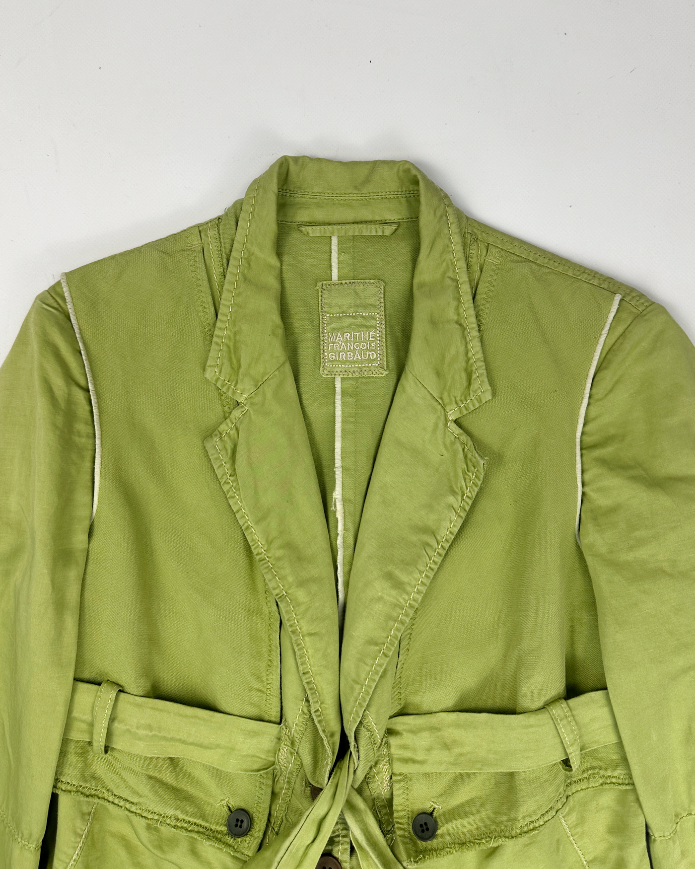 Marithé Francois Girbaud Green Utility Blazer 2000's