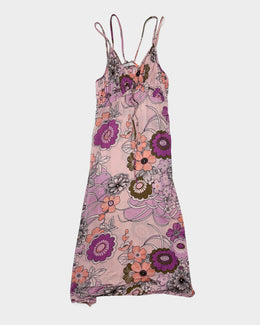 Alexander Mcqueen Pink Flowers Dress S/S 2004