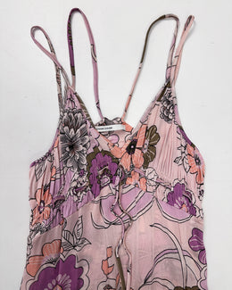 Alexander Mcqueen Pink Flowers Dress S/S 2004