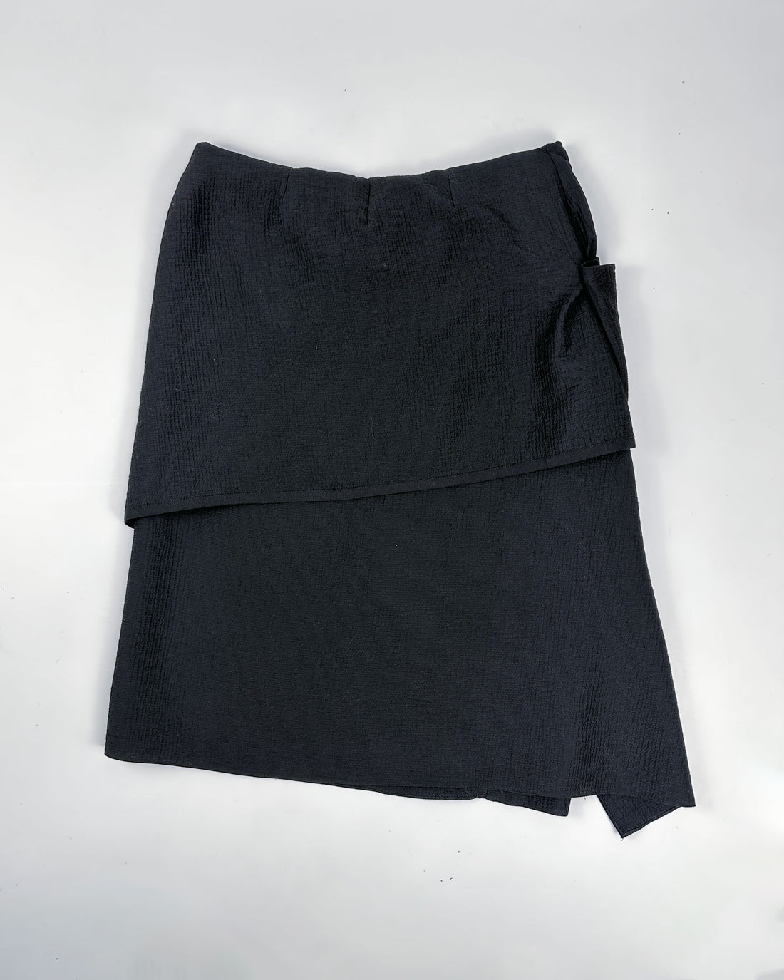 Maison Rabih Kayrouz Black Textured Skirt 2000's