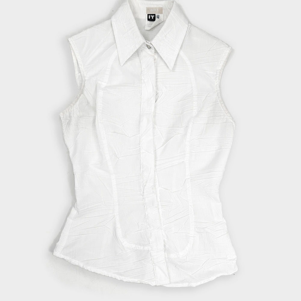 Versace Sleeveless Pleated Shirt 2003