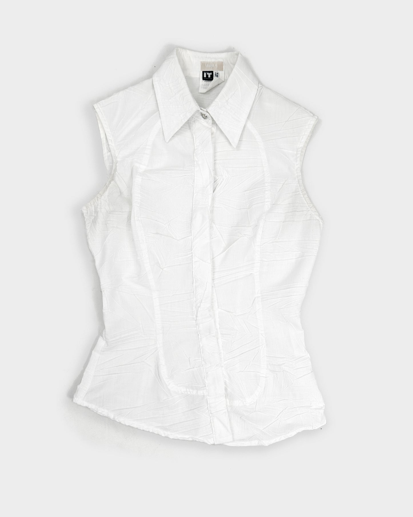 Versace Sleeveless Pleated Shirt 2003