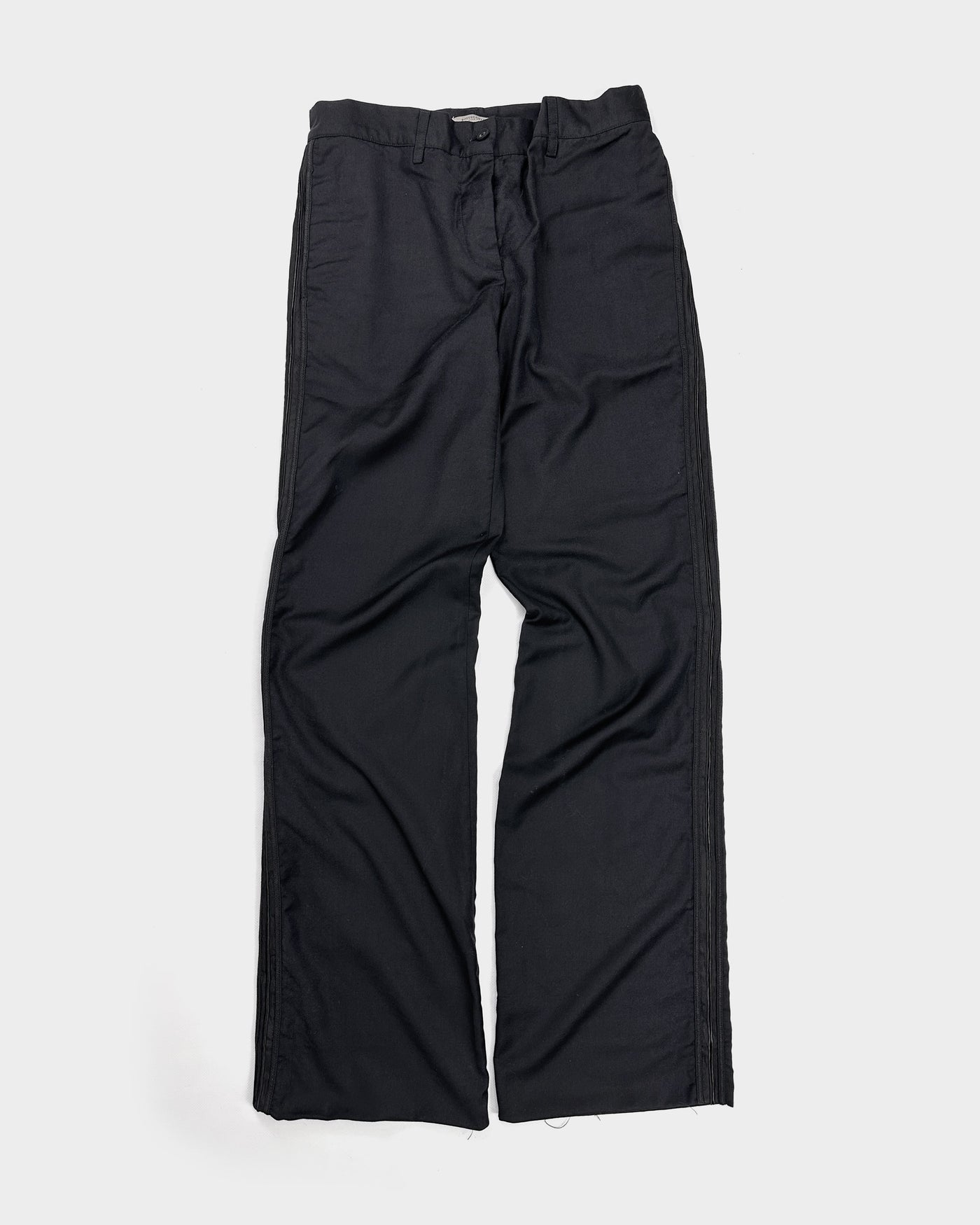 Bottega Veneta Black Silk Pants 2000's
