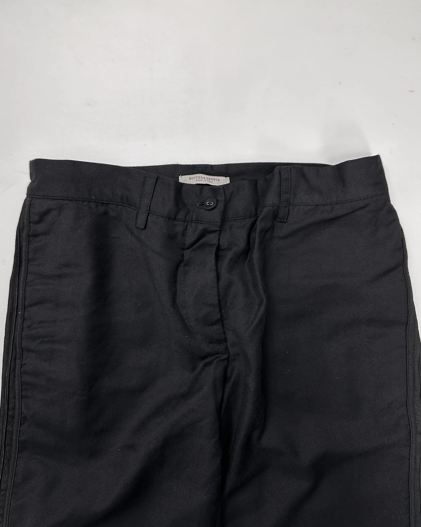 Bottega Veneta Black Silk Pants 2000's