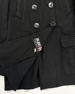 Jean Paul Gaultier Raw Edge Black Coat 2000's - Vintagetts