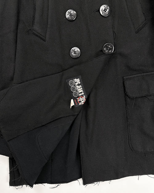 Jean Paul Gaultier Raw Edge Black Coat 2000's