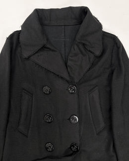 Jean Paul Gaultier Raw Edge Black Coat 2000's - Vintagetts