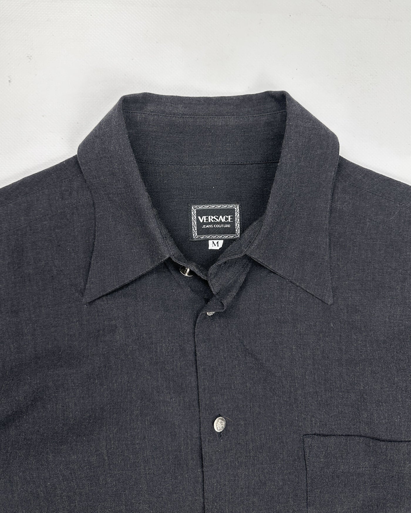 Versace Grey Viscose + Wool Shirt 1990's - Vintagetts
