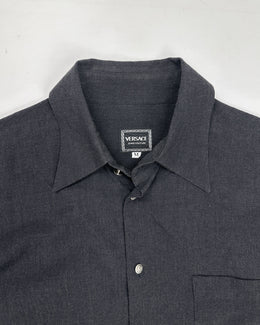 Versace Grey Viscose + Wool Shirt 1990's - Vintagetts
