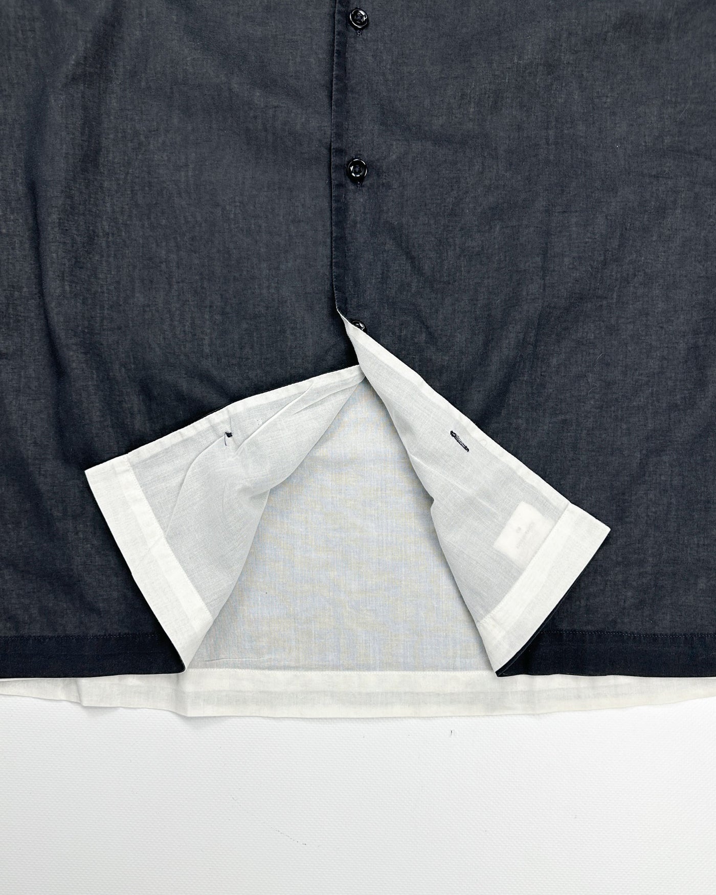 Kenzo Home 2 Layer Black Cotton Shirt 1990's - Vintagetts