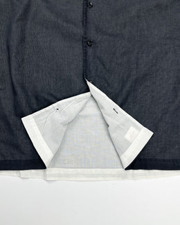 Kenzo Home 2 Layer Black Cotton Shirt 1990's - Vintagetts
