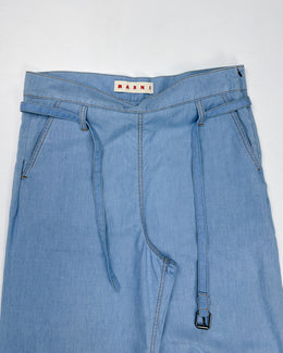 Marni Light Denim Belted Pants 2000's