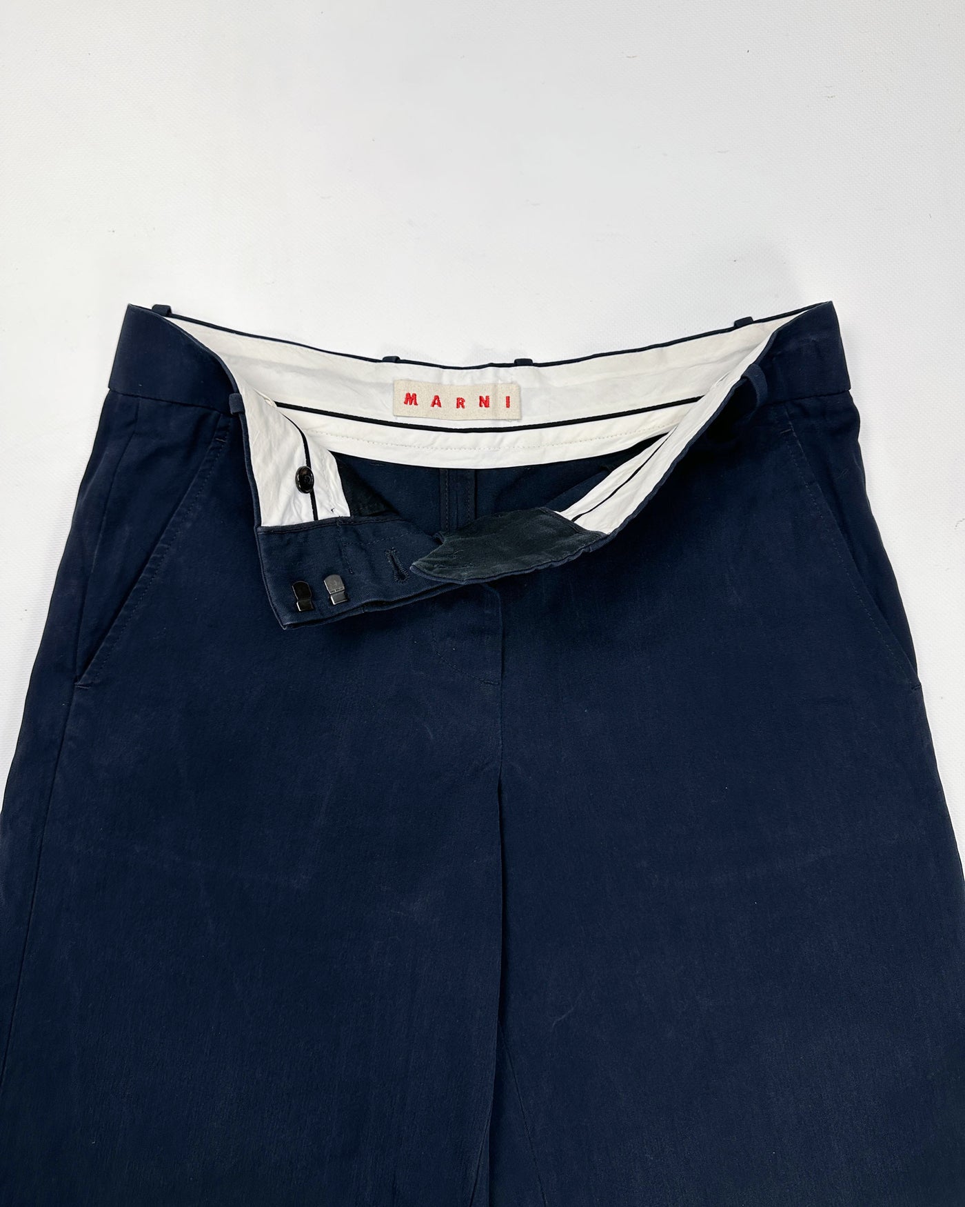 Marni Navy Blue Cotton Shorts 2000's