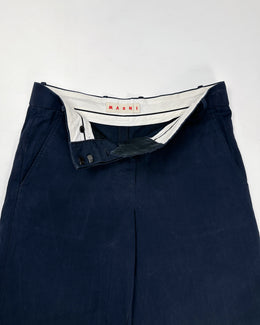 Marni Navy Blue Cotton Shorts 2000's