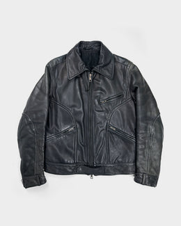 Gazzarrini Black Leather Jacket 2000's