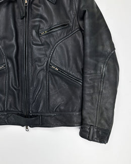 Gazzarrini Black Leather Jacket 2000's