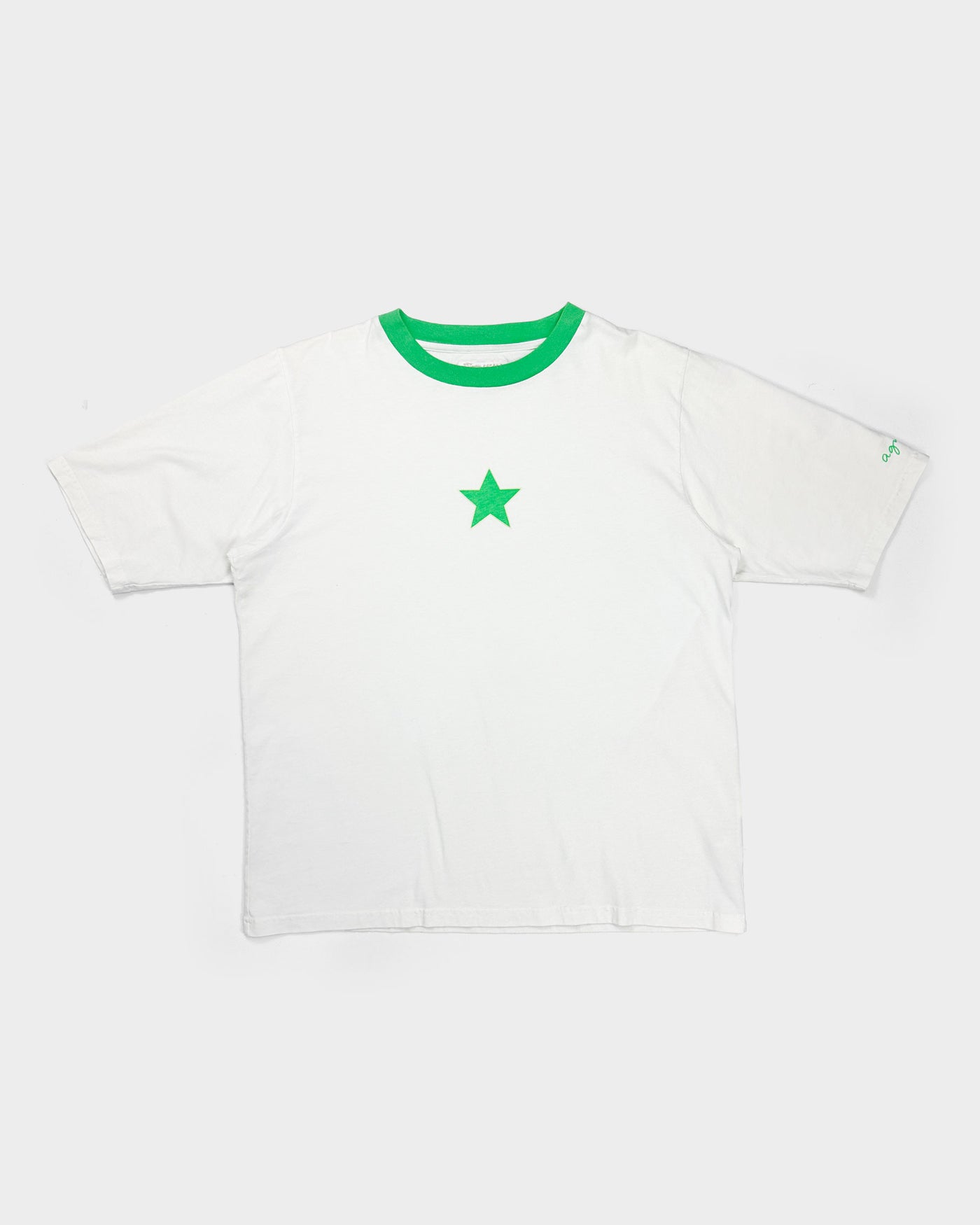 Agnes B Green Star Cotton t-Shirt 2000's