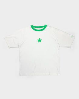 Agnes B Green Star Cotton t-Shirt 2000's