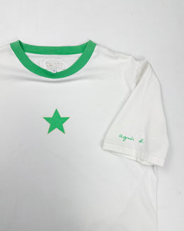 Agnes B Green Star Cotton t-Shirt 2000's