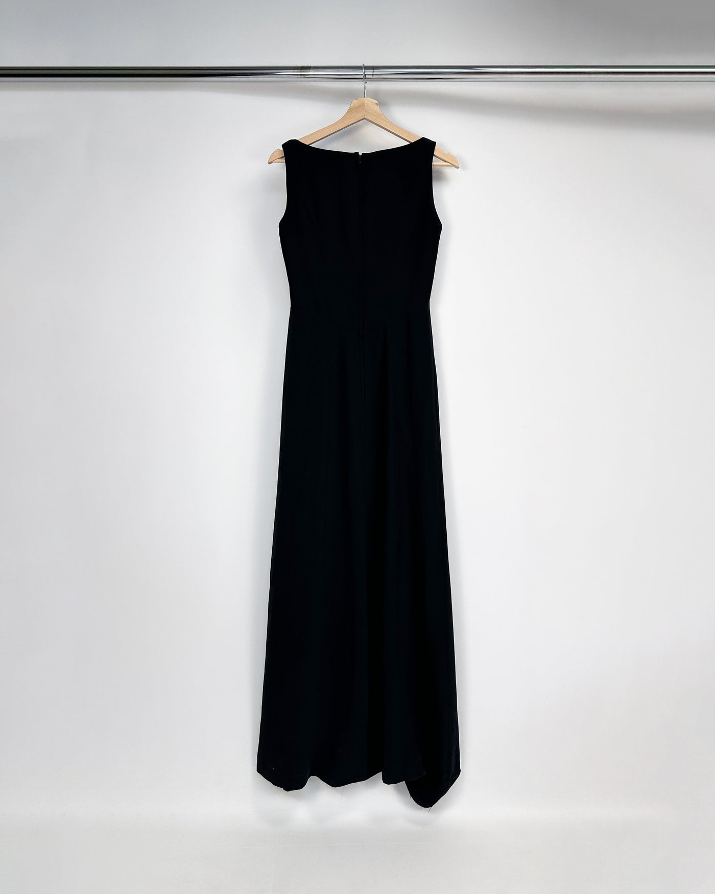 Thierry Mugler Black Zipped Maxi Dress 1990's