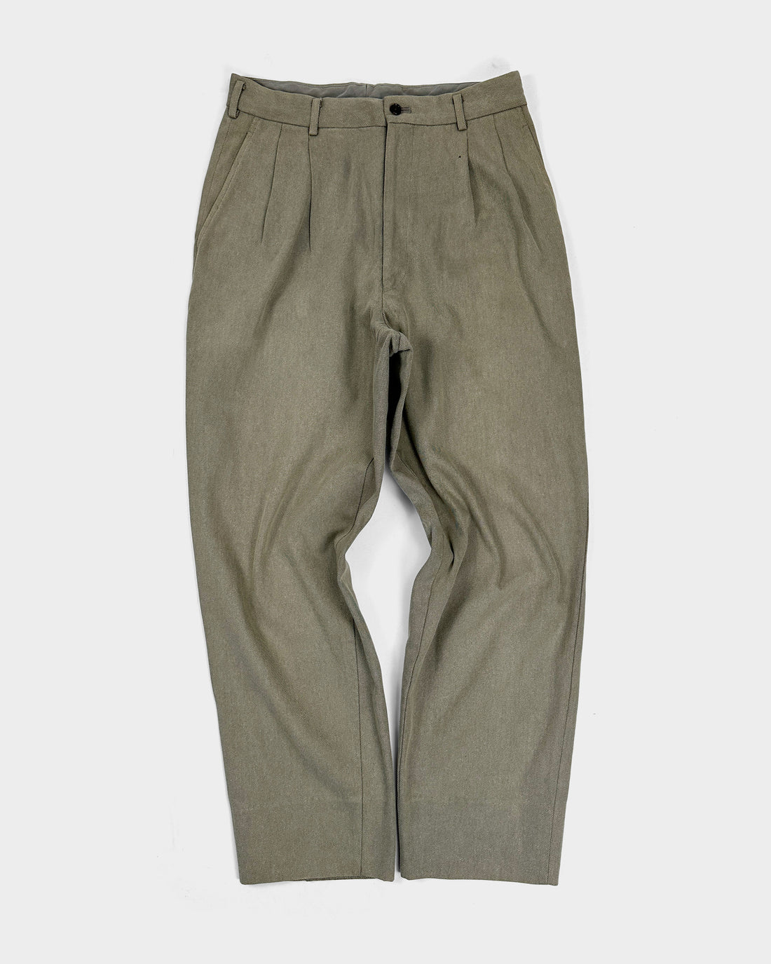 Comme Des Garçons Homme Green High-Waisted Pants 1992