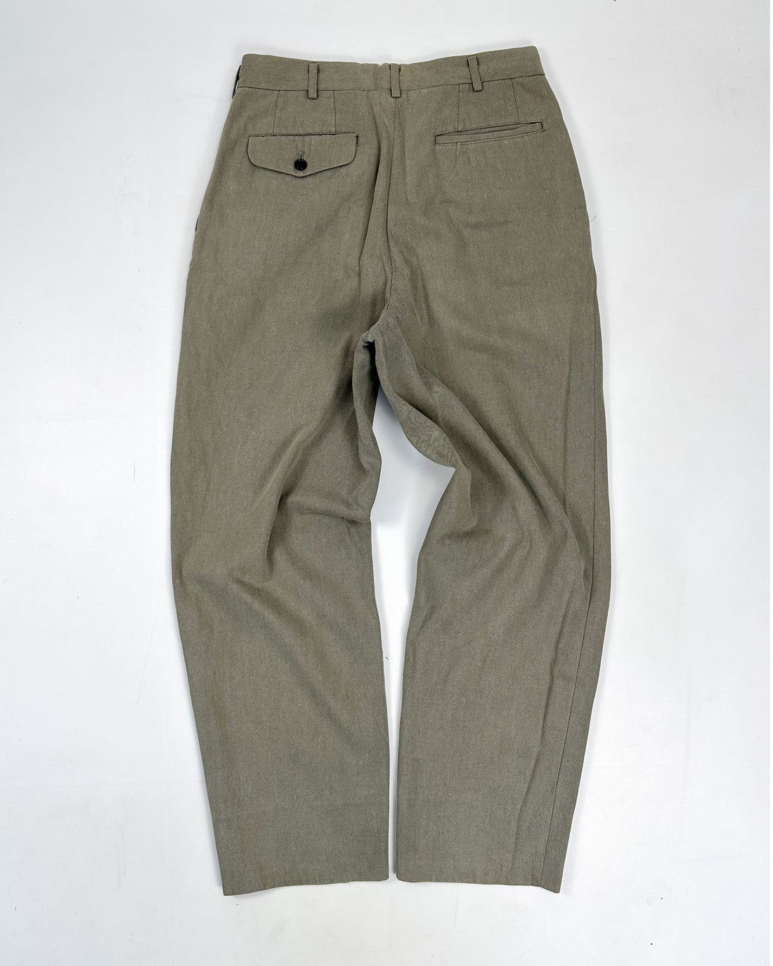 Comme Des Garçons Homme Green High-Waisted Pants 1992