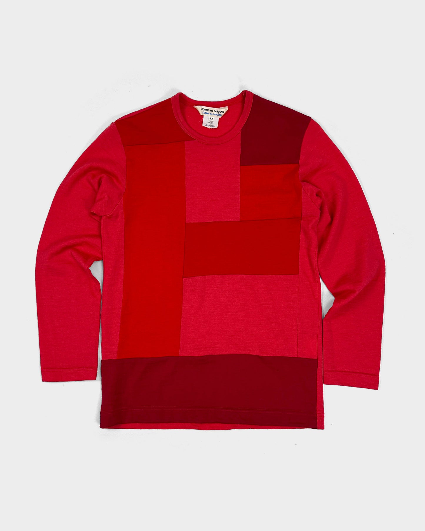 Comme des Garçons Red Wool Deconstructed Top 2000's