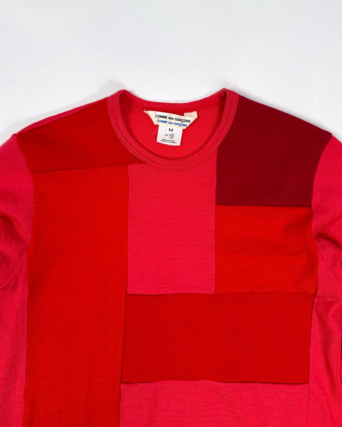 Comme des Garçons Red Wool Deconstructed Top 2000's