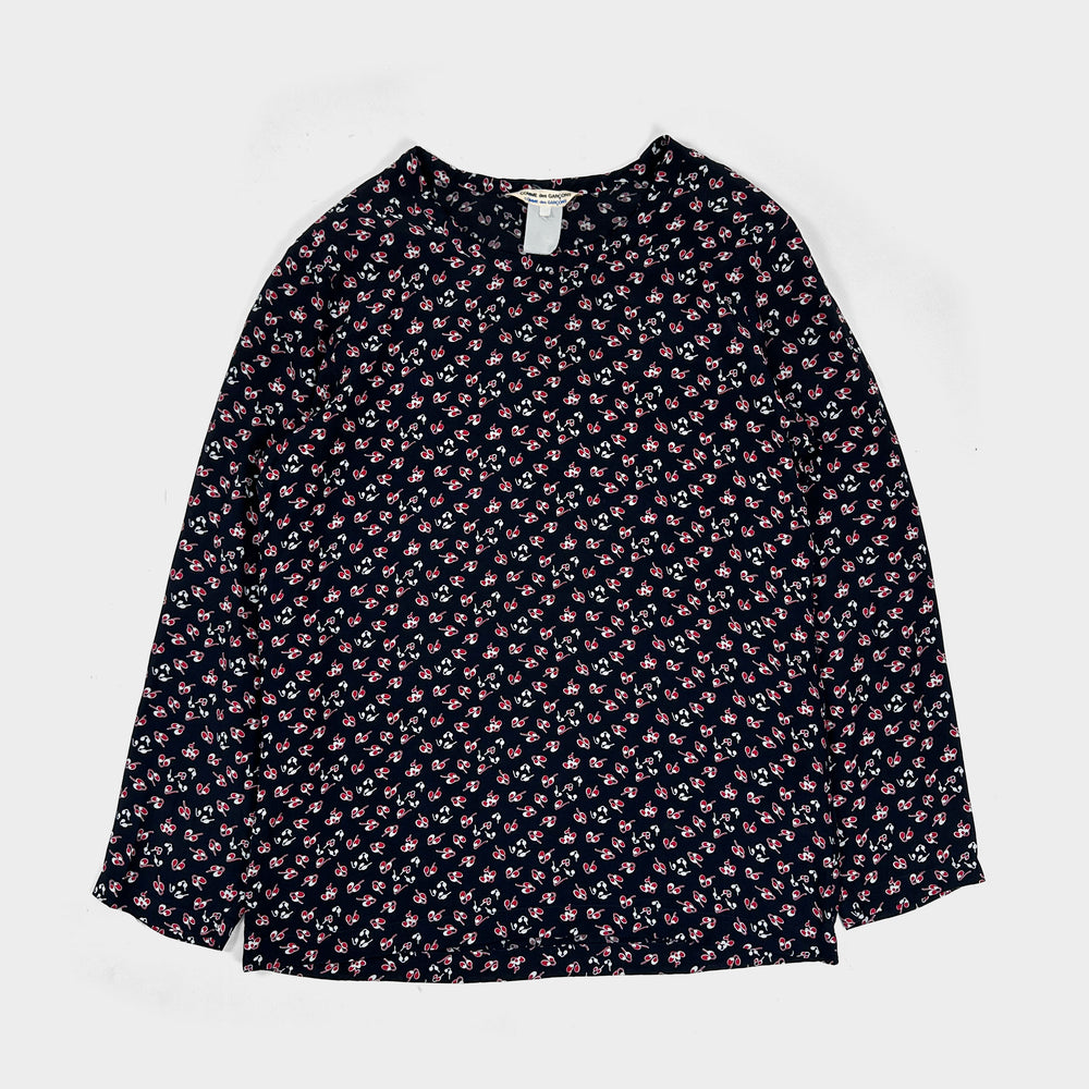 Comme Des Garçons Acetate Pattern Dark Blue Top 2000's