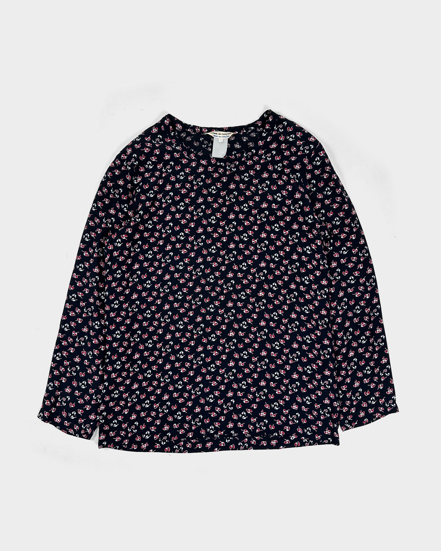 Comme Des Garçons Acetate Pattern Dark Blue Top 2000's