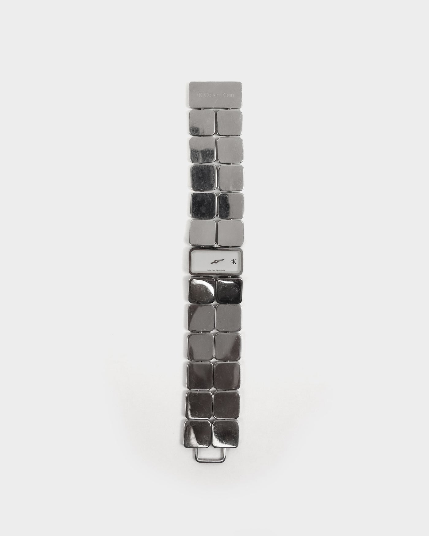 Calvin Klein Swiss Made Squares Metallic Watch 2000's