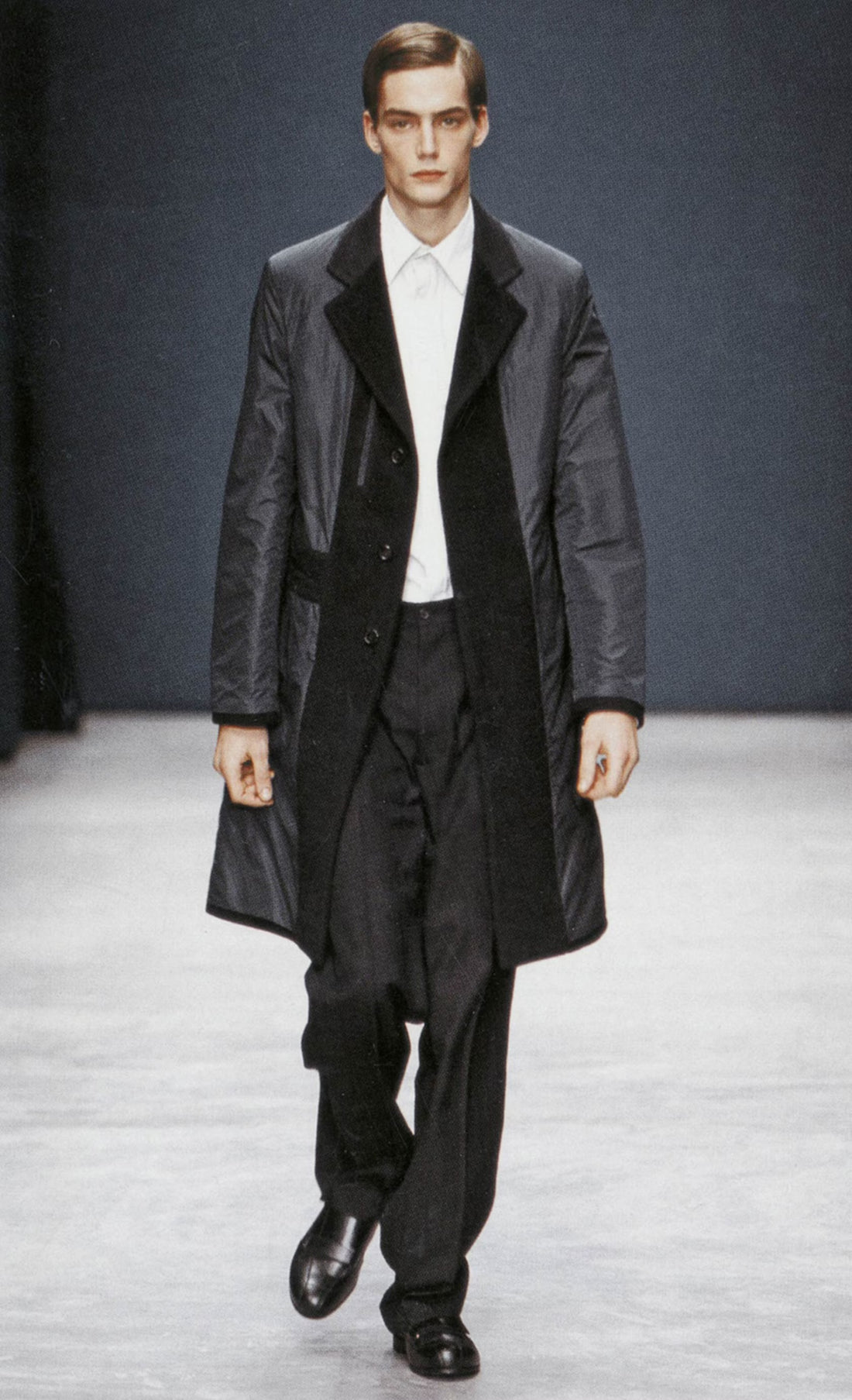 Prada Reversible Wool and Cashmere Black Coat FW 2002