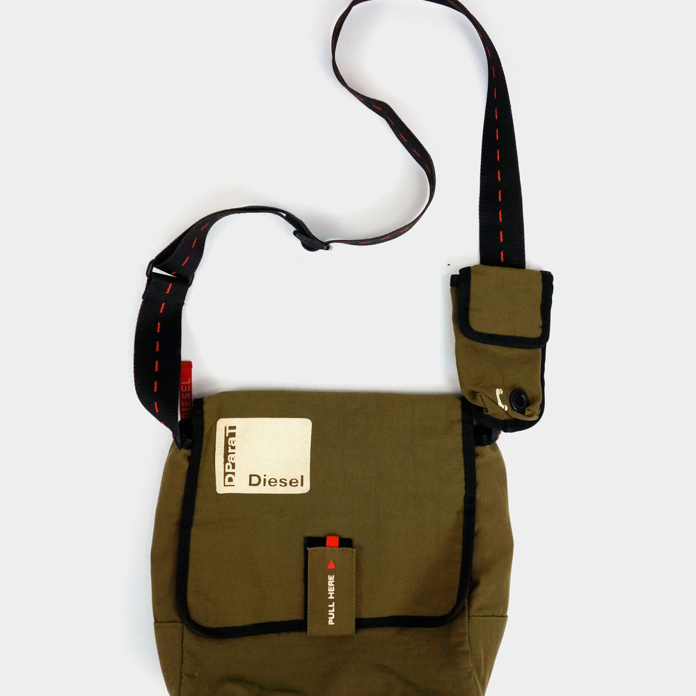 Diesel Parachute Green Side Bag 2000's