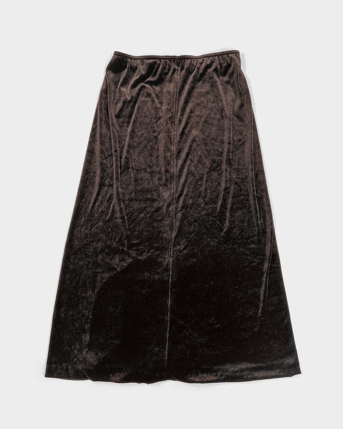 Hiroko Koshino Brown Velour Skirt + Top Set 1990's
