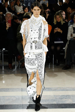 Sacai White Raw Edge Bandana Pants S/S 2016