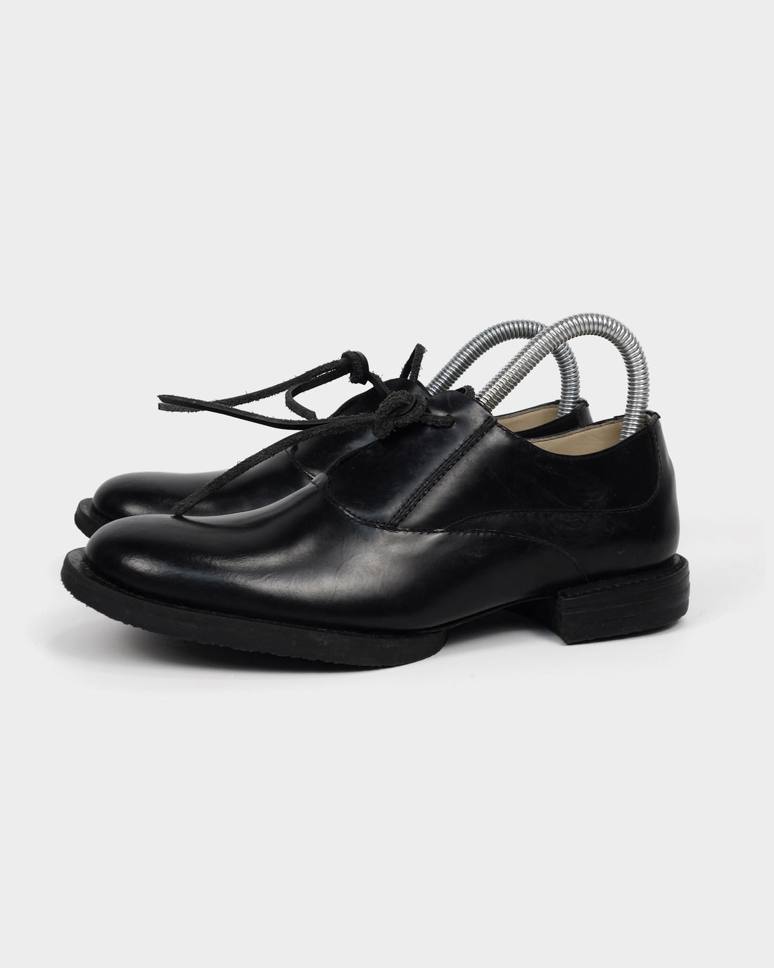 Marithé Francois Girbaud Black Leather Shoes 1990's