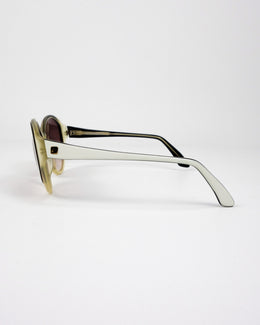 Paco Rabanne Aloue White Sunglasses 2000's