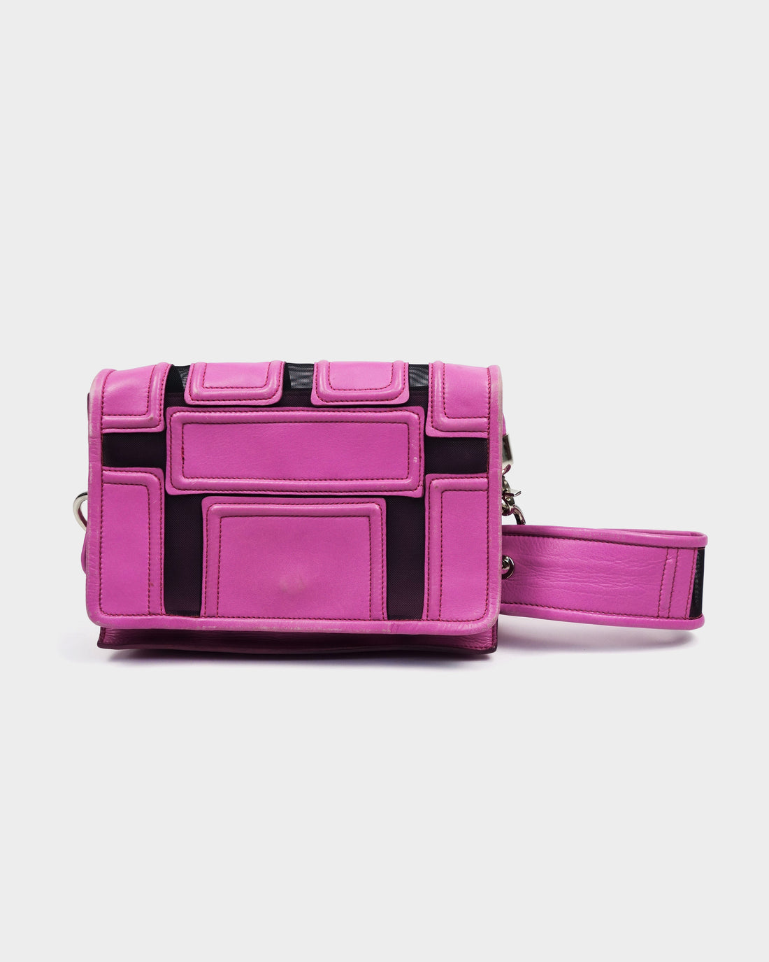 Versace Pink Squares Leather Bag 2000's