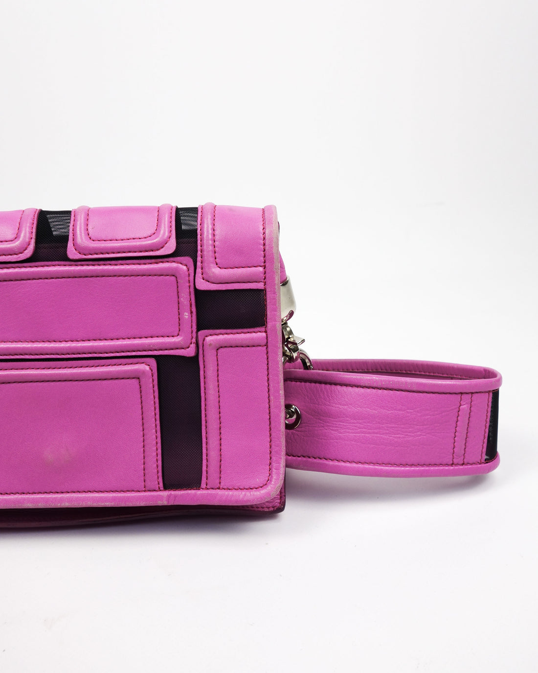 Versace Pink Squares Leather Bag 2000's