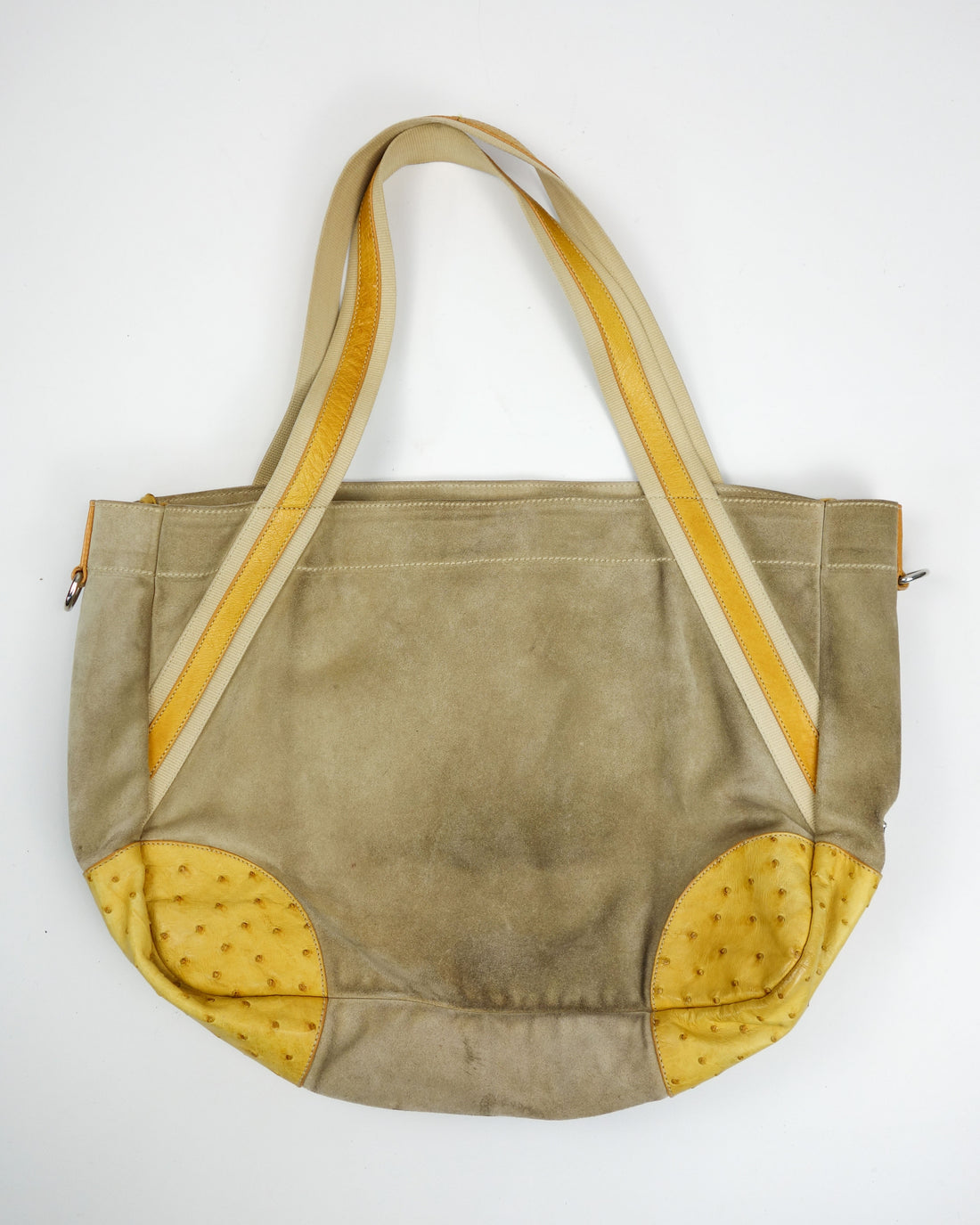 Prada Sea Life Leather + Suede Tote Bag 2000's