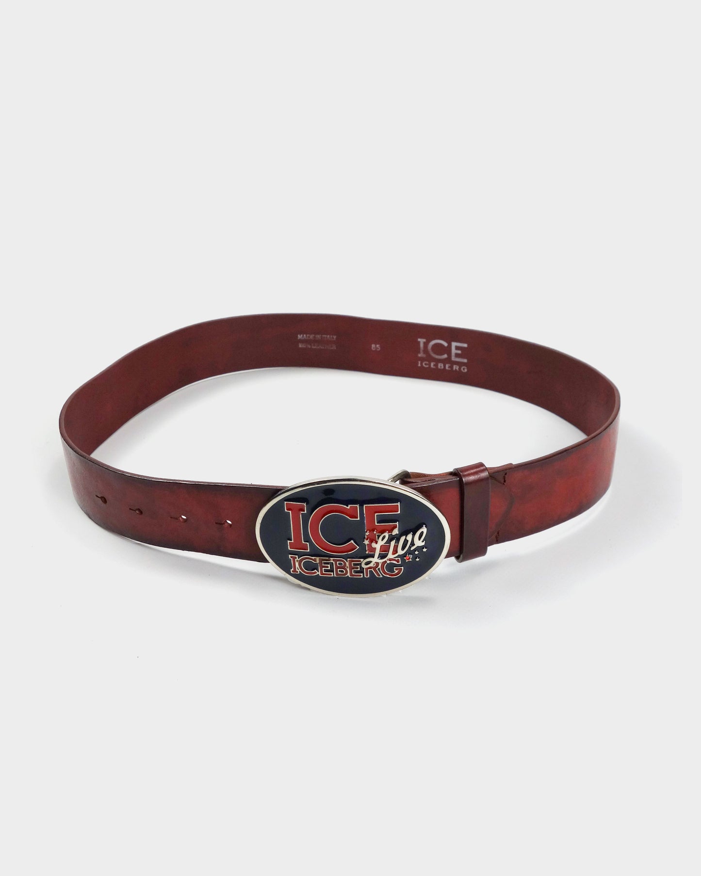 Iceberg "Ice Live" Brown Leather Belt 2000's