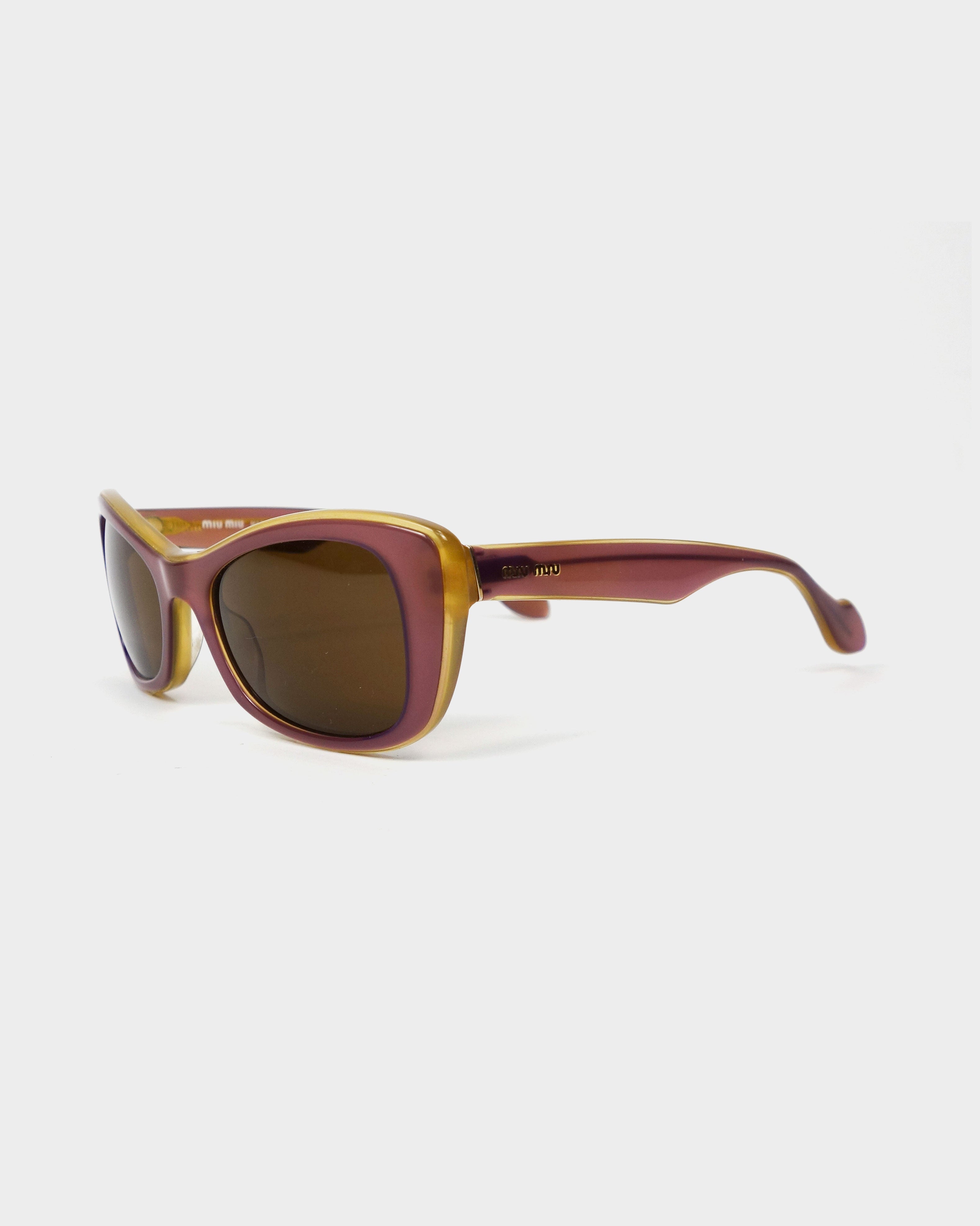 Miu miu hotsell purple sunglasses