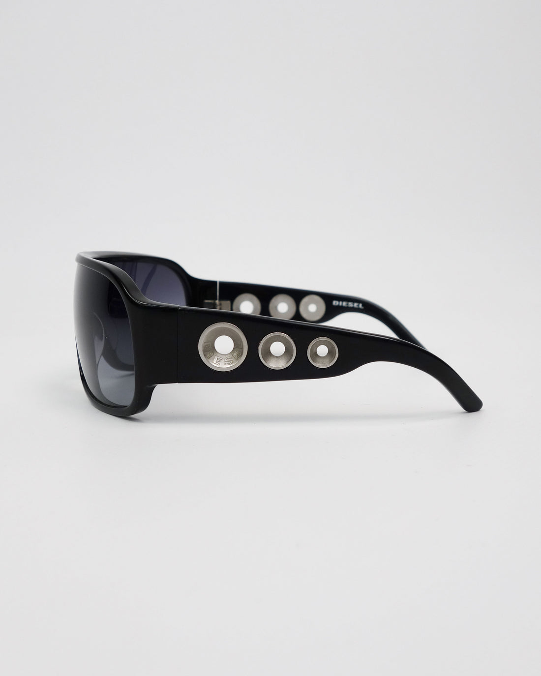 Diesel Black Mask Perforated Sunglasses 1990's