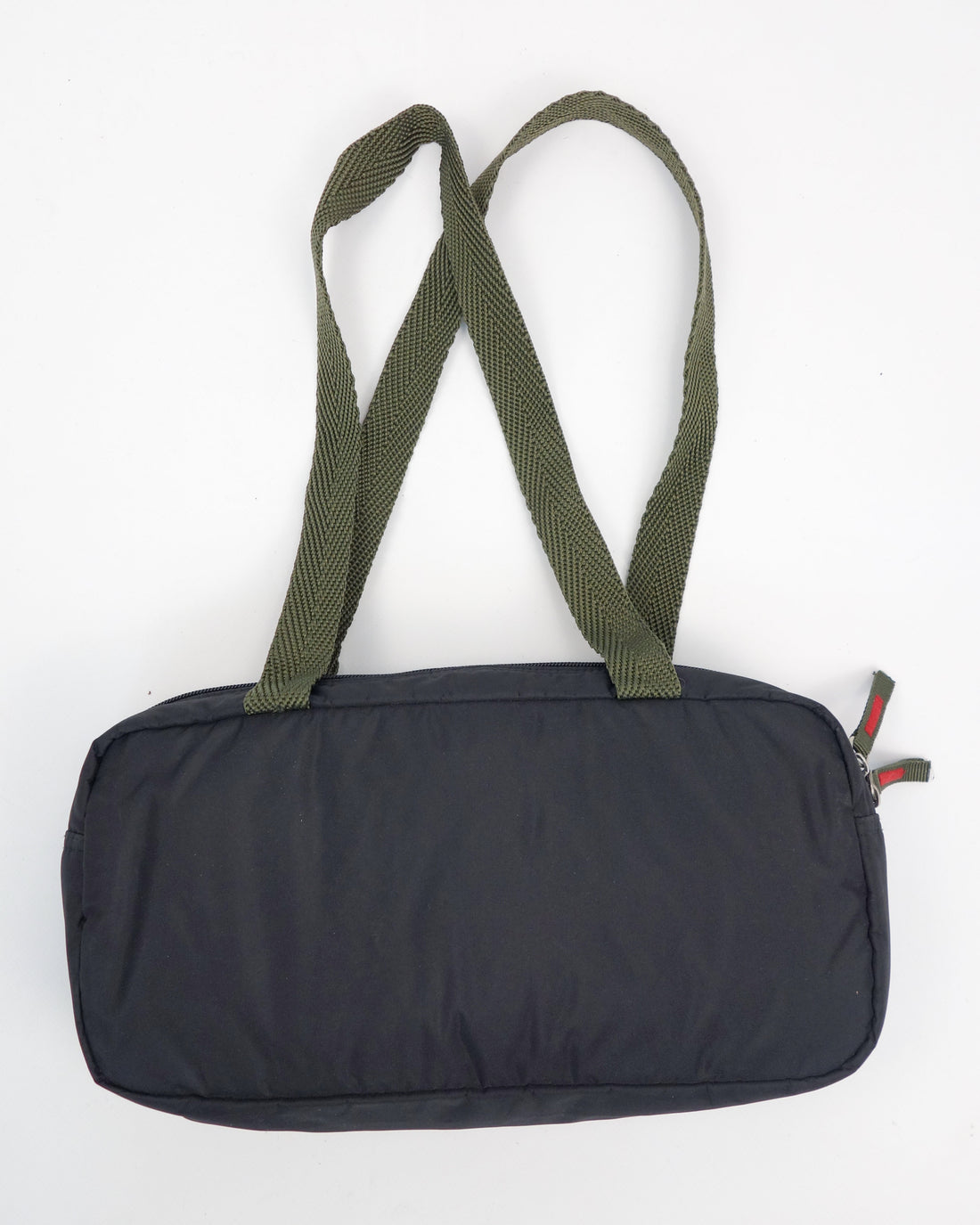 Diesel Green Wool Panel Shoulder Bag 2000's