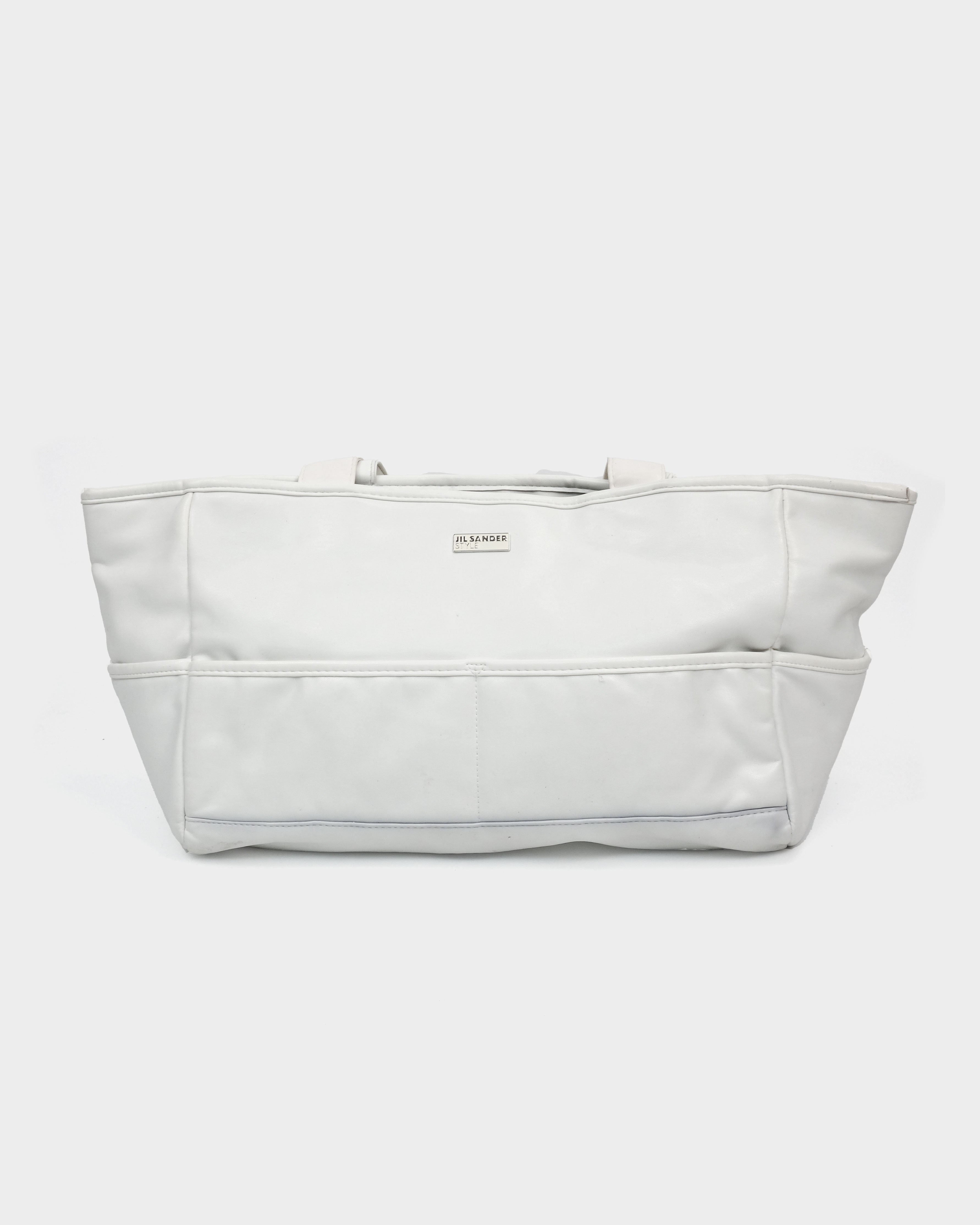 Jil Sander White Vegan Leather Wide Bag 2000's – Vintage TTS