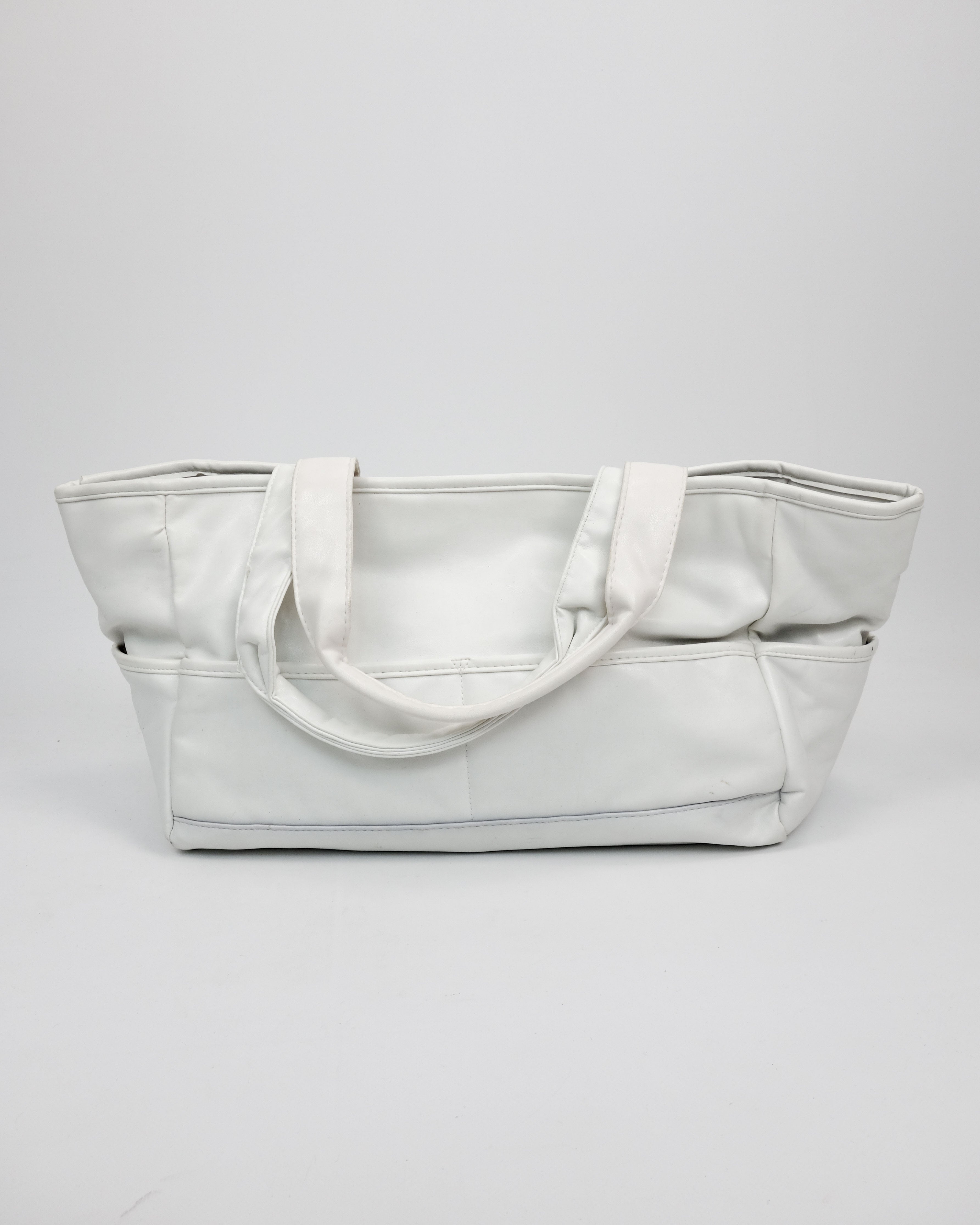 Jil Sander White Vegan Leather Wide Bag 2000's – Vintage TTS