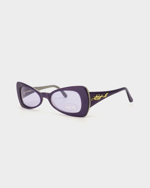 Anna Sui Cat Eye Purple Sunglasses 2000's - Vintagetts