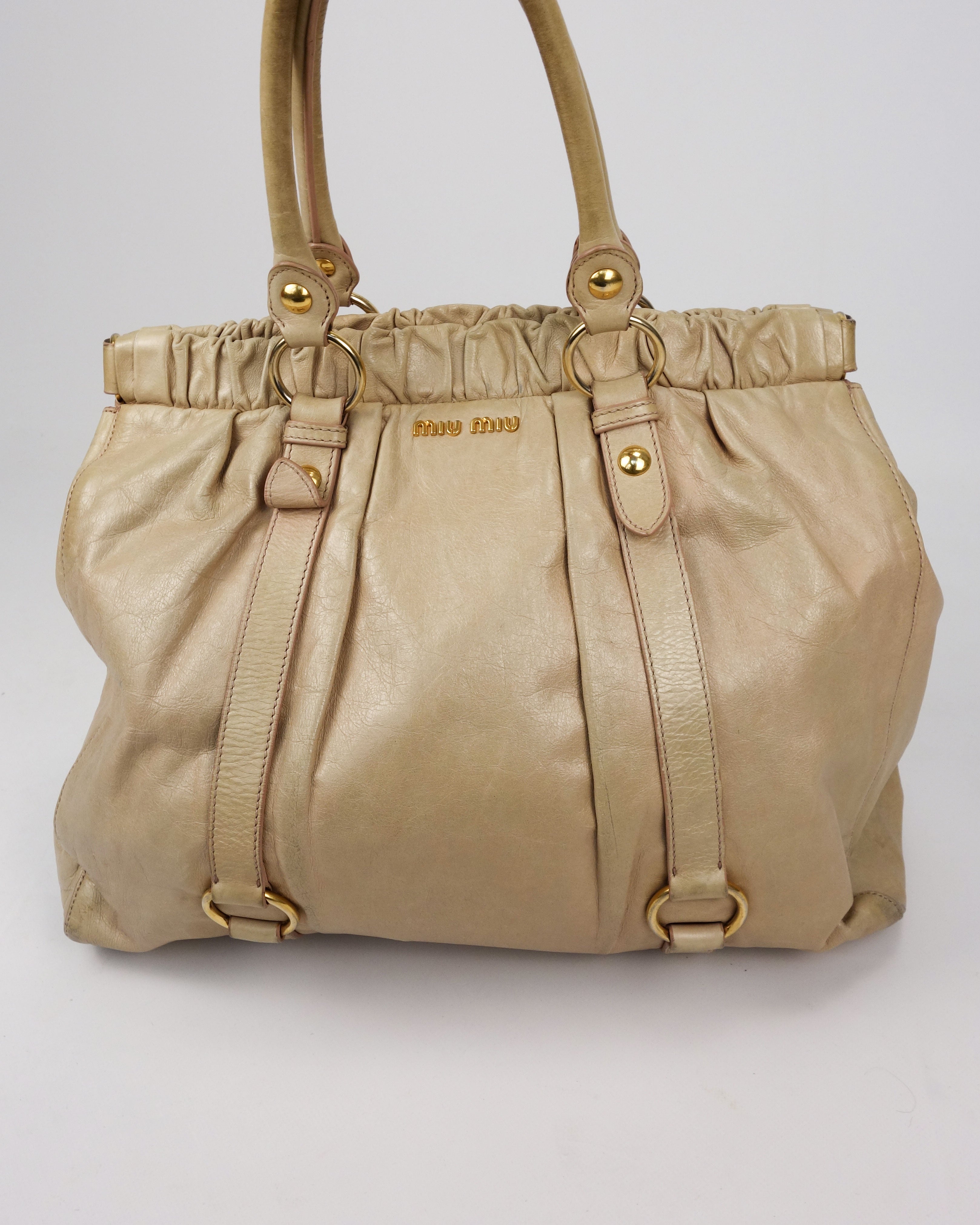 Miu Miu Vitello Tan Leather Bag 2000's – Vintage TTS