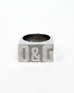 Dolce & Gabbana 3-D Logo Stamp Ring 2000's